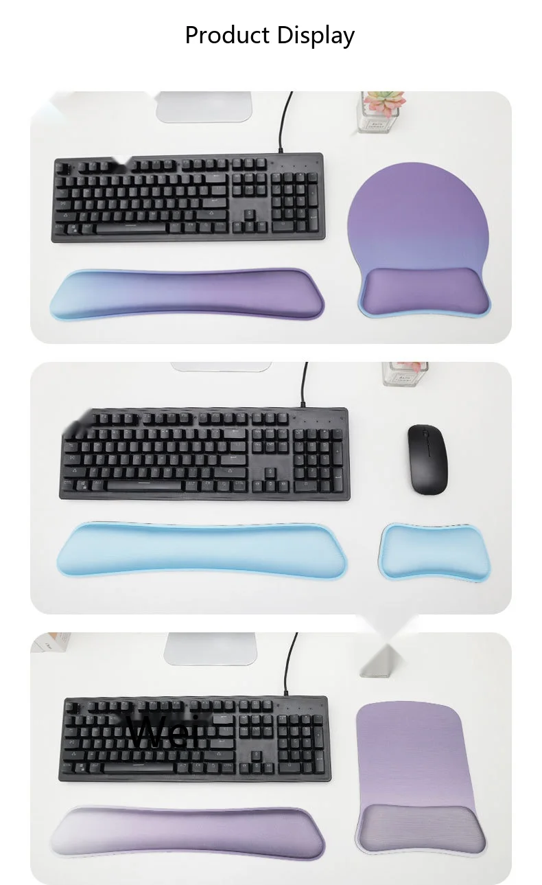 Memory-Schaum-Handgelenkauflage-Set, Mauspad, Tastaturunterstützung, ergonomische Schreibtischunterlage für Büro und Gaming, 7 Farboptionen – Detail 9