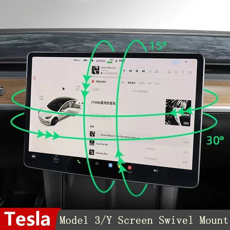 Sinistra Destra 30 Gradi Girevole di Montaggio Per Tesla Modello 3 Y 2017-2022 2023 GPS Del Basamento di Navigazione Schermo Rotante Staffa di