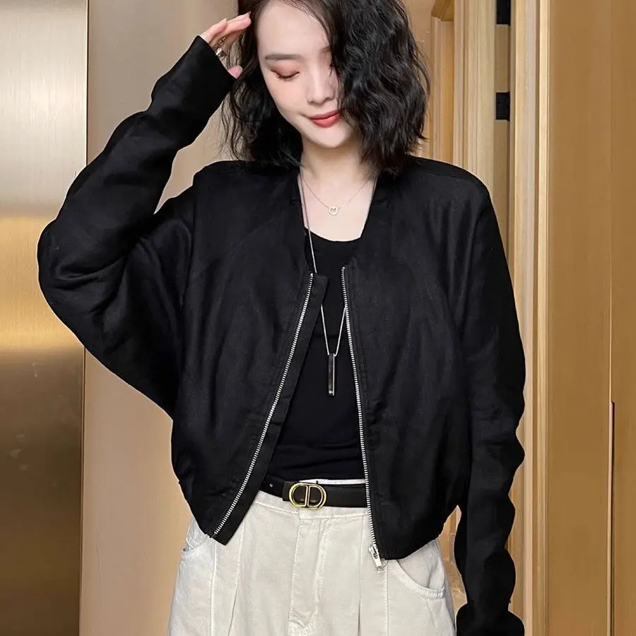 New Temperament Jacket Lady 2026 New Casual Coat Women's Spring Autumn Baseball Uniform French Outwear Feminine Fashion Overwear