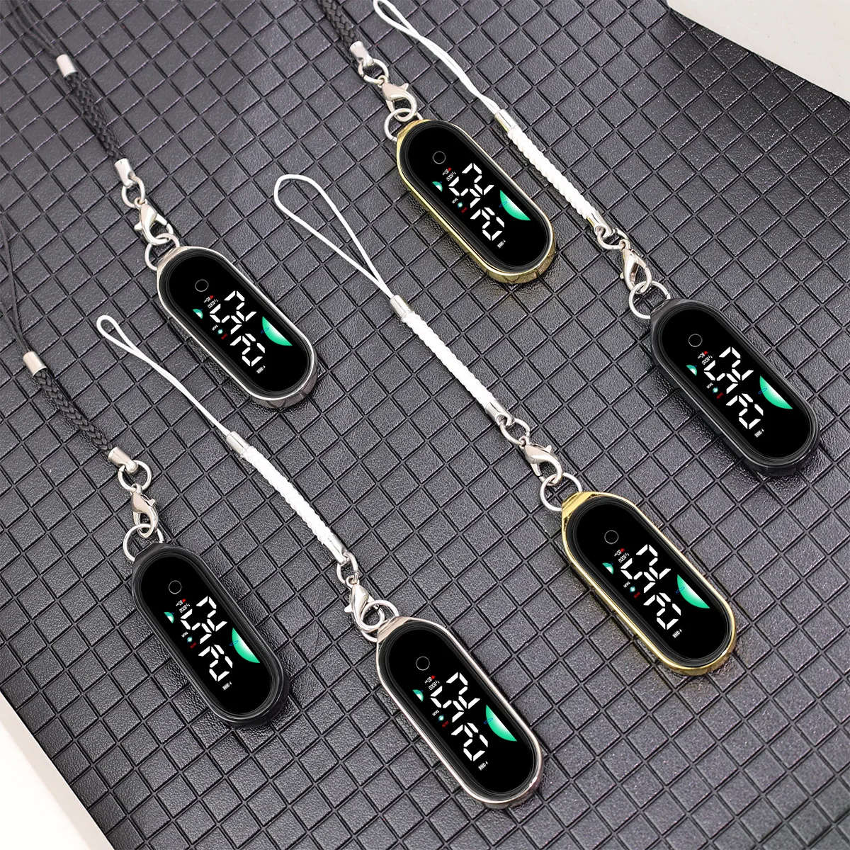 Elektronische Kinderuhr, Sport, wasserdicht, großer Schriftbildschirm, LED-Anzeige, leuchtendes automatisches Datum, voller Kalender, digitale Pandent-Uhr