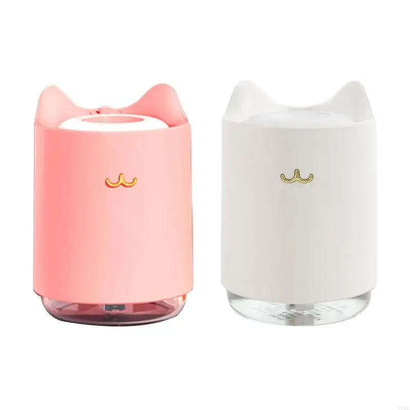 L8RE – humidificateur à brume fraîche, chat mignon, USB, personnel bureau, avec LED, lumière d diffuseur d'huiles