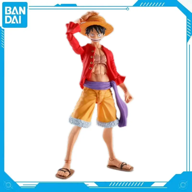 Genuine Bandai Anime S.H.Figuarts One Piece Luffy Invasion of Onigashima Costume SHF PVC Action Figures 14cm Anime Figurine