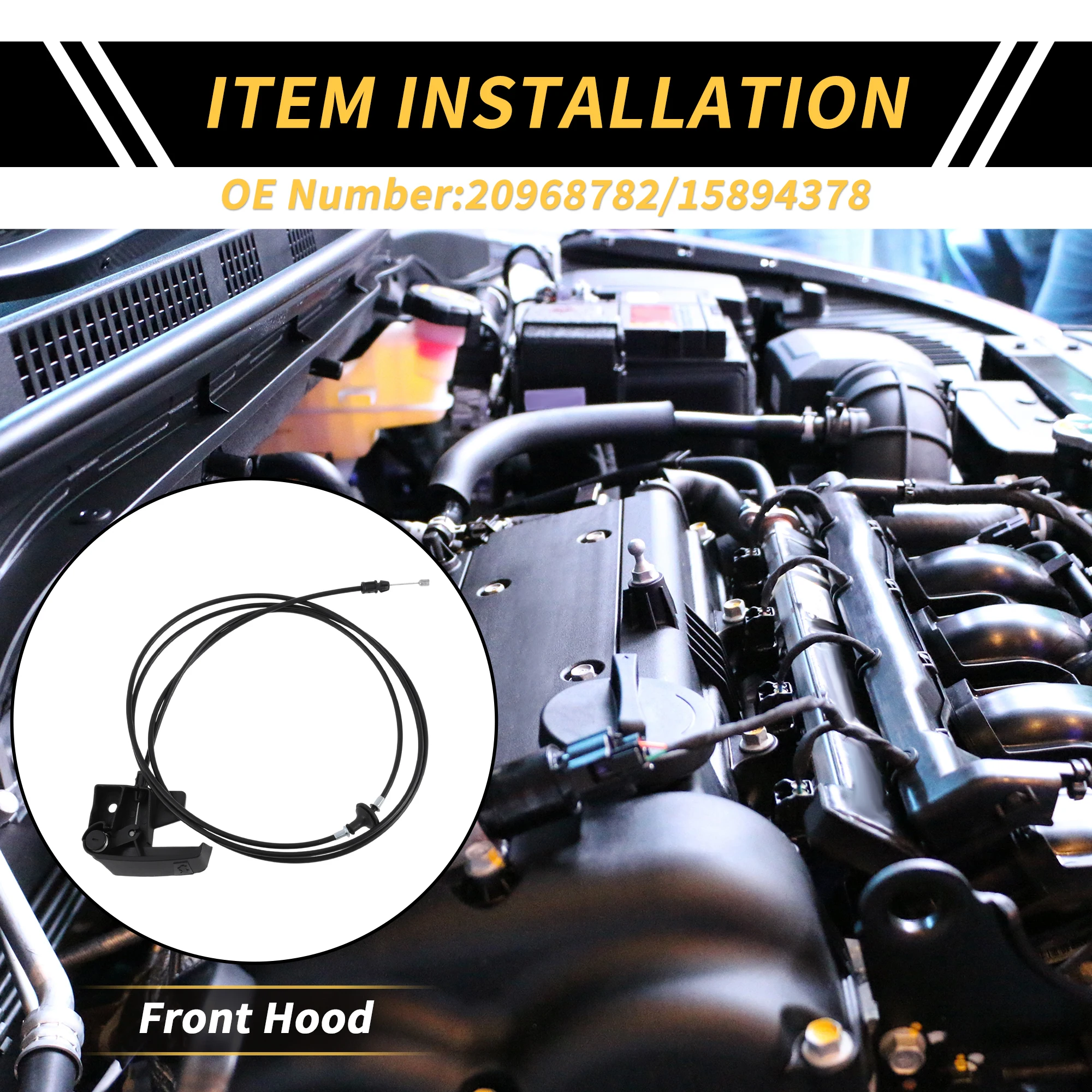 

UXCELL Hood Latch Release Cable for GMC Sierra 1500 2500 HD 07-14 No.20968782/15894378