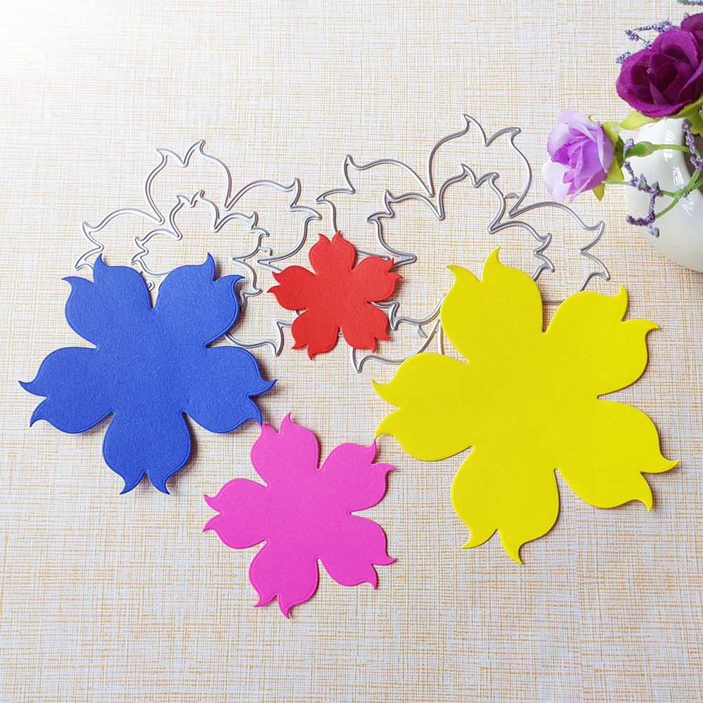 

New 4 sizes of flowers cutting dies scrapbook decoration embossed photo album decoration card making DIY crafts