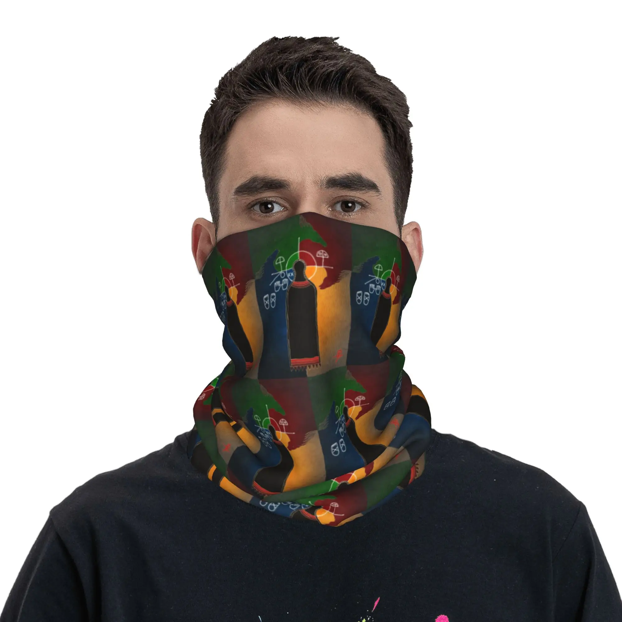

Slavic God Bandana Neck Gaiter Printed Wrap Scarf Headband Hiking Fishing for Men Women Adult Breathable