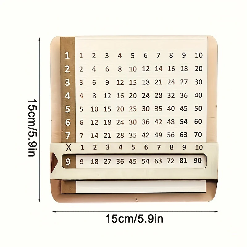 

Children Wooden Slidable Multiplication Tables Montessori Toys Math Counting Board Teaching Tool Learn Educational Toys for Kids