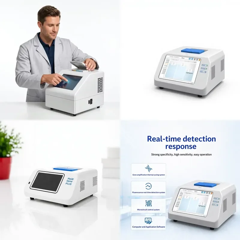 Portable veterinary real-time PCR system, economical QPCR instrument for animal disease diagnosis