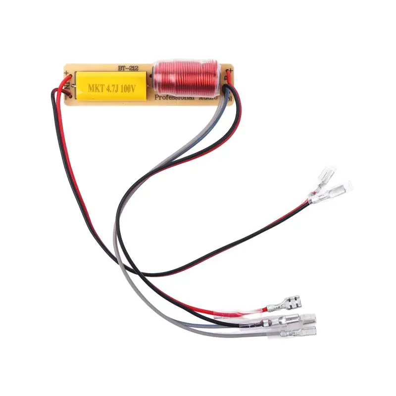 Premium 80W Two-Way Audio Crossover with Wiring; Suitable for Car Audio System Upgrade Supports 4-8Ω Impedance