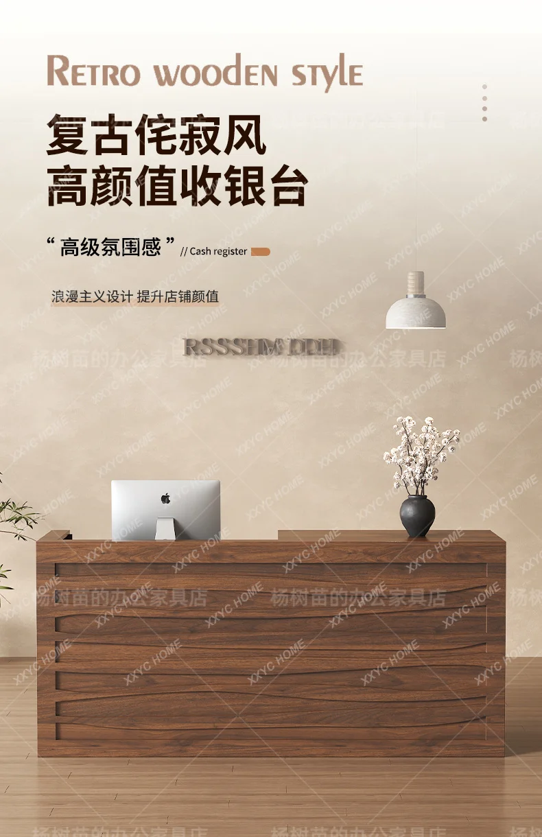 F182 Office Beauty Reception Desk Logo Luxury Simple Modern Reception Desk Salon Decorations Mostrador Recepción Commercial Furn