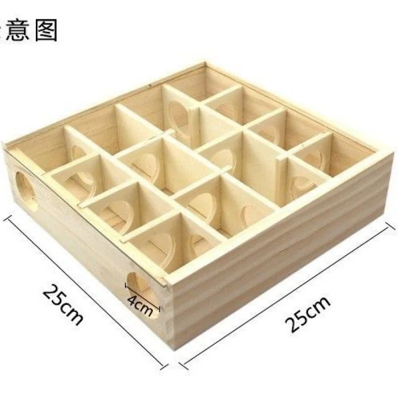 Maze Hamster Wooden Intelligence Development Toy Solid Wood with Acrylic