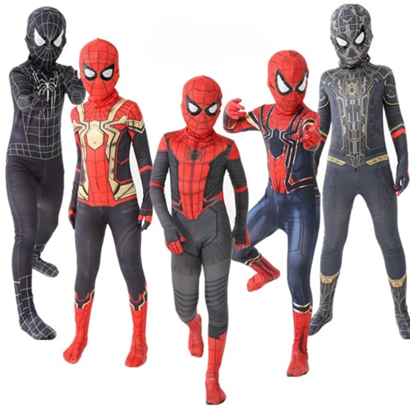 

Marvel Adult Kid Superhero Spiderman Costume Set Iron Miles Venom Amazing Spiderman Superhero Halloween Carnival Zentai Bodysuit