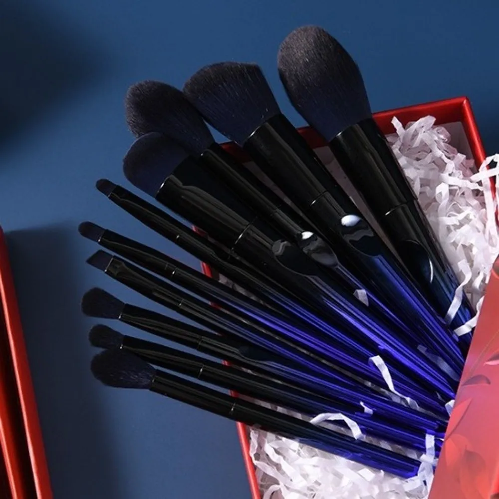 13pcs Soft Bristle Make Up Brushes Synthetic Blue Witch Makeup Brush Set Eye Facial Beauty Makeup Tools for Makeup Beginners