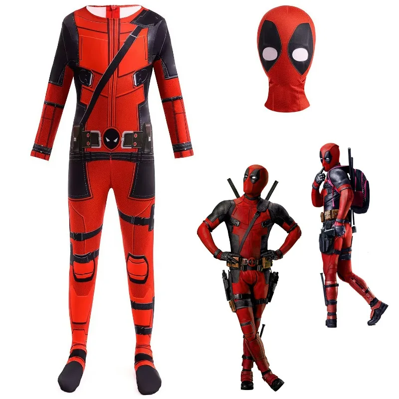 

Deadpool & Wolverine Action Figures Movie Bodyguard Bodysuit Halloween Costume Children's Deadpool Cosplay Costume Adult Set