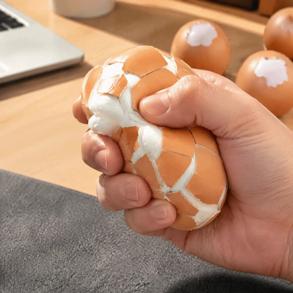Crunchy Crunchy Egg Squishy Sound Effects Moldable Crack Egg Fidget Squishy Kneading Comfortable Simulation Egg Squishy