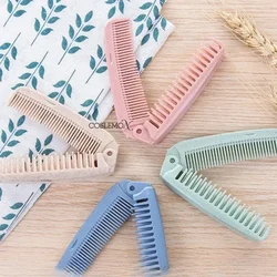 1pcs Portable Folding Comb Hair Brush Anti-static Travel Hair Brush Wheat Straw Folding Hairdressing Styling Beauty Tool