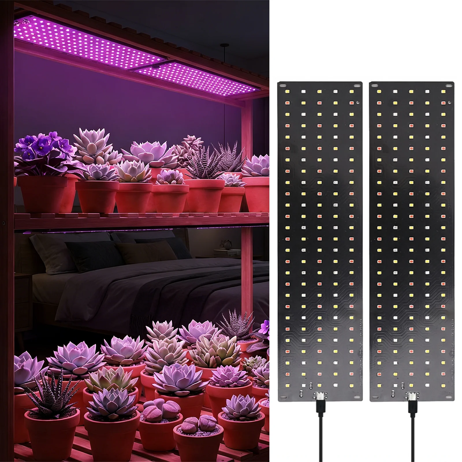 Full Spectrum LED Grow Light for Indoor Plants, Auto 3/9/12H Timer & 10-Level Dimming, Plant Lights for Seed Starting, in Home