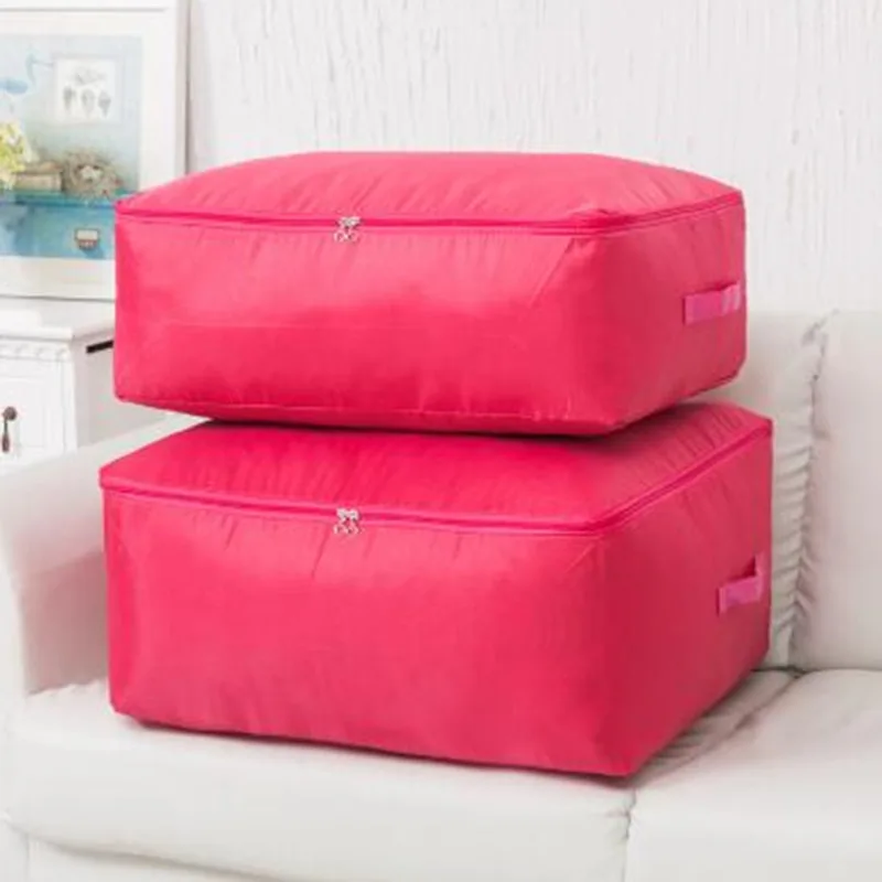 Quilt Storage Bag Oxford Organizer Large Capacity Closet Organizers Blanket Dustproof Zipper Storage Bags Wardrobe Storage Box