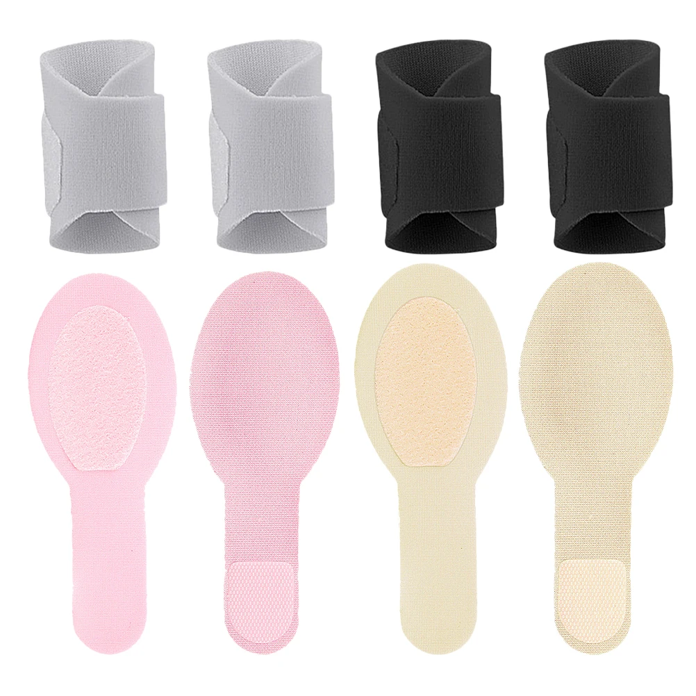 

2pcs 4 Pairs Finger Sleeves Reusable Adjustable Straps Protect Ten Fingers Sports Durable Knuckle Brace Hand Protection Gloves