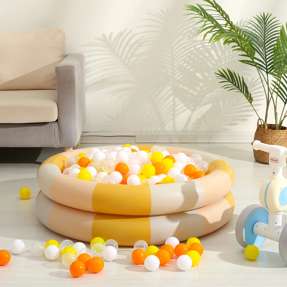 5.5cm 100 pçs bolas de plástico com saco líquido com laranja, amarelo, branco e claro para crianças bola poço e piscina brinquedos de água