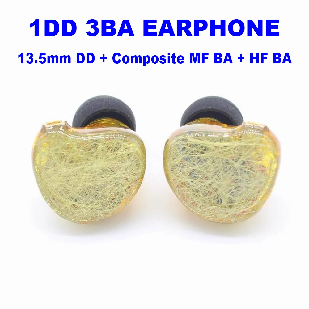 

Hi-Fi наушники 1DD 3BA IEM наушники-вкладыши монитор наушники проводные наушники 13,5 мм Динамический драйвер IEMs MMCX съемный кабель