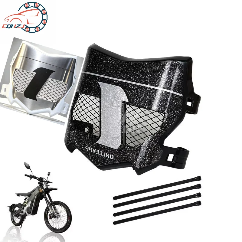 CQHZJ Motorcycle Front License Number Plate Black Vented Guard With Sticker For Talaria Sting 79BIKE Dirt E-bike Scooter