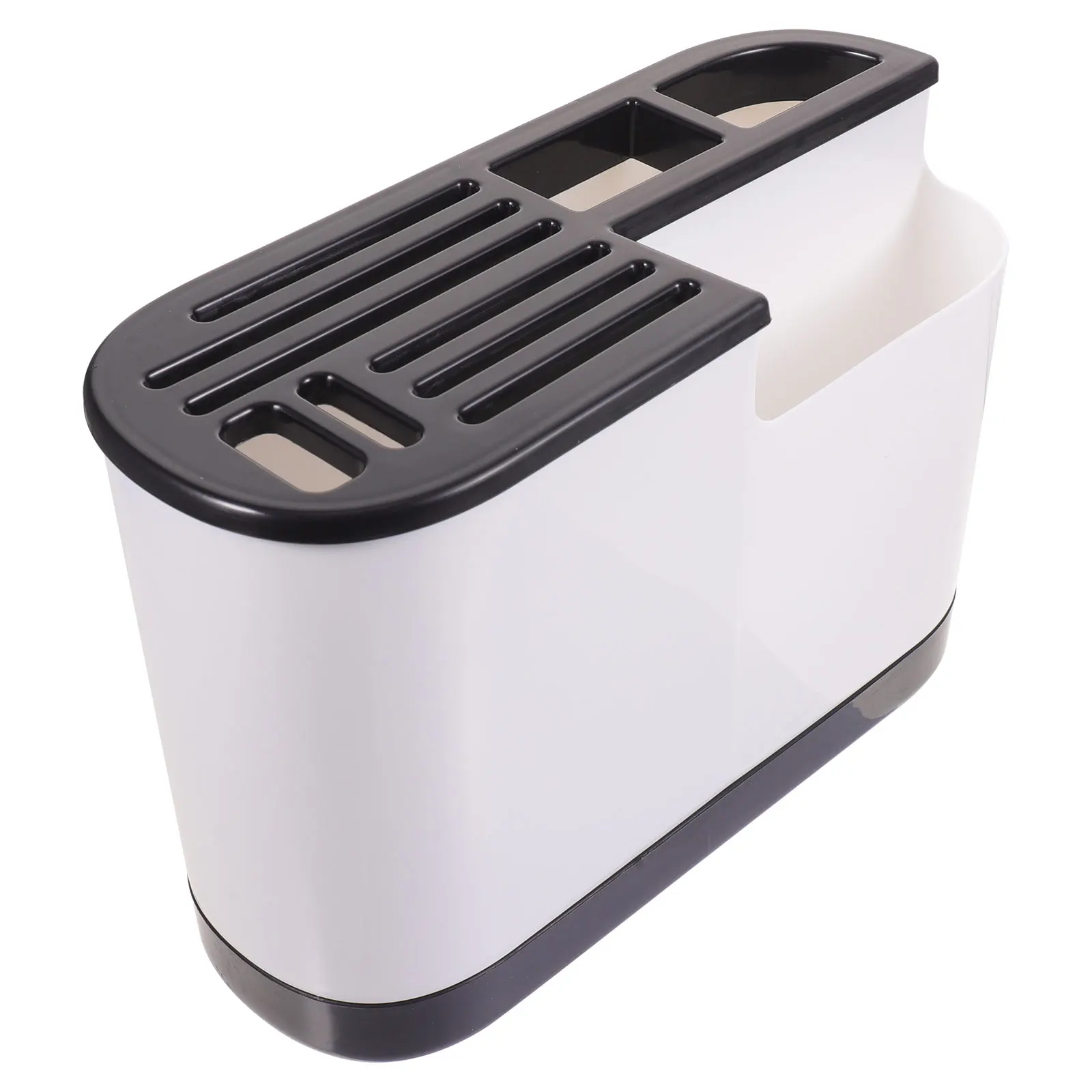 

Kitchen Storage Box Utensil Holder Rack Silverware Tool Chopsticks Spoon PP Countertop Organizer Compact Design Easy Clean Dry