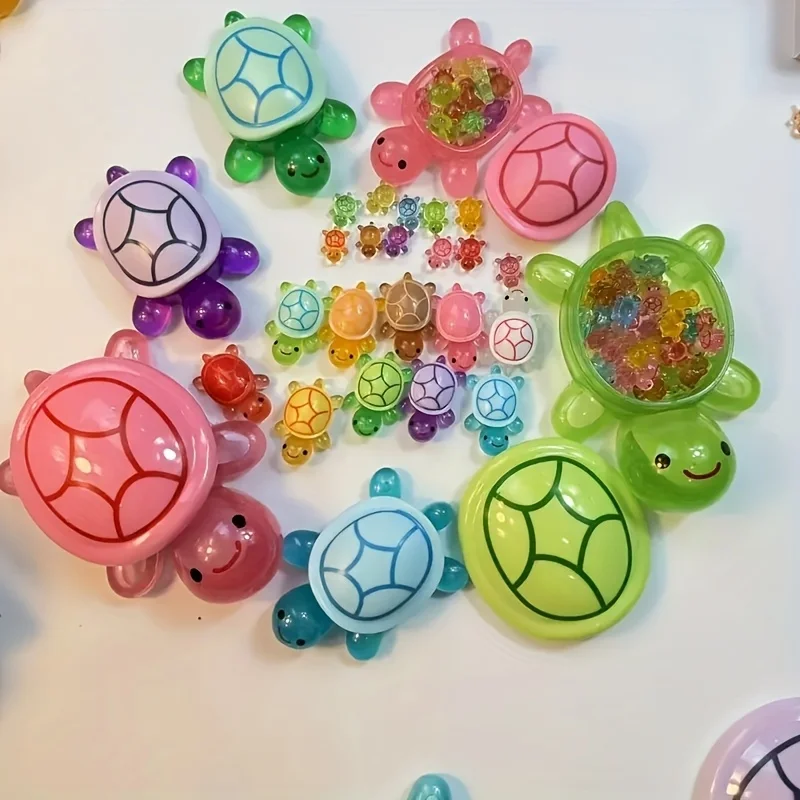 10 pçs cor misturada bonito mini ornamentos de tartaruga luminosa brilhando no escuro miniaturas tartaruga paisagem crianças brinquedos decoração para casa presente