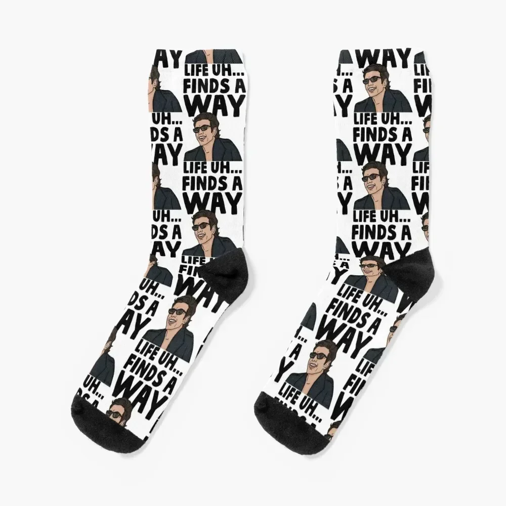 Life Uh Finds A Way Socks anime sports and leisure christmas gifts luxe Girl'S Socks Men's