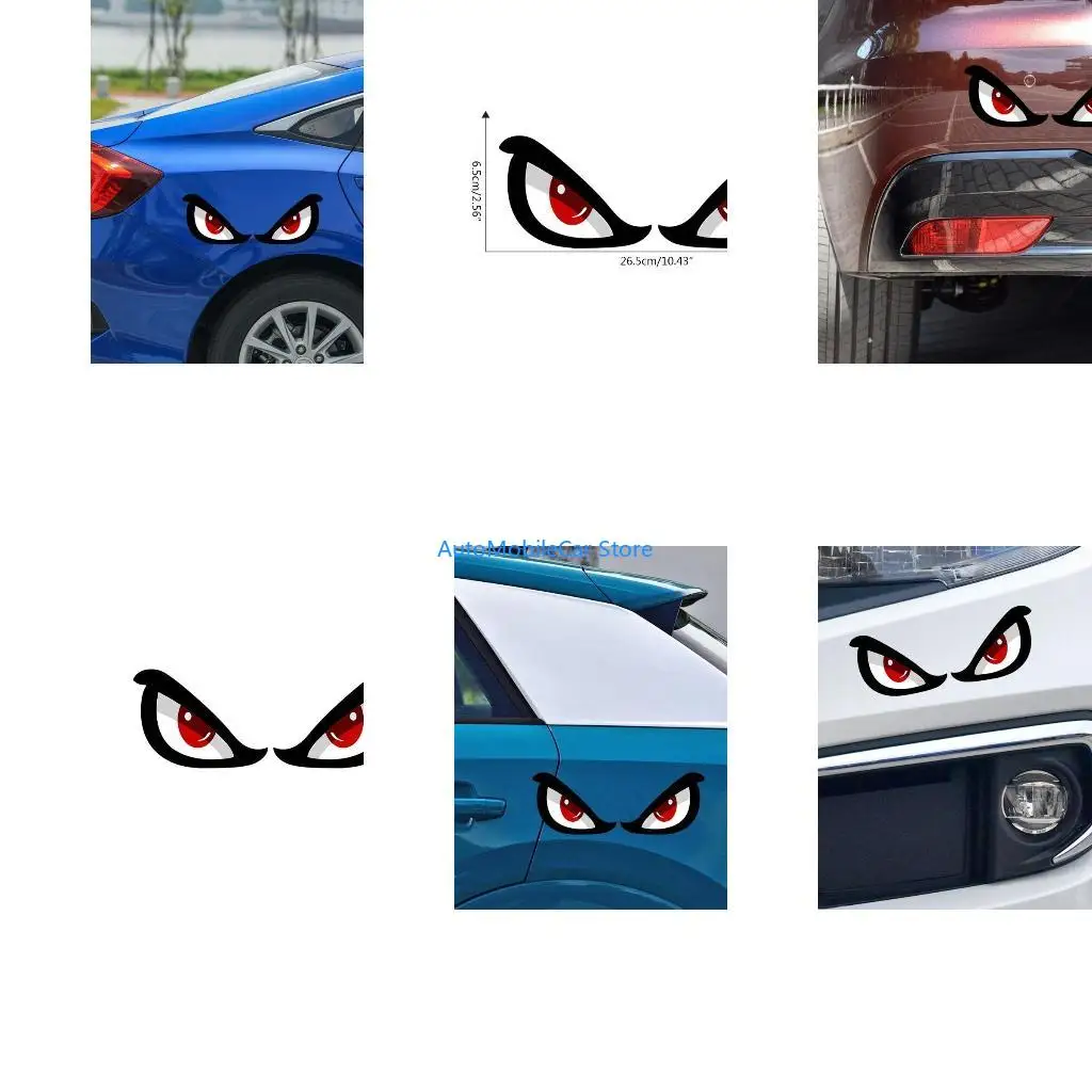 G8TE Automobile Styling Decals 3D Simulation Shark Eye Sticker for Rearview Mirror