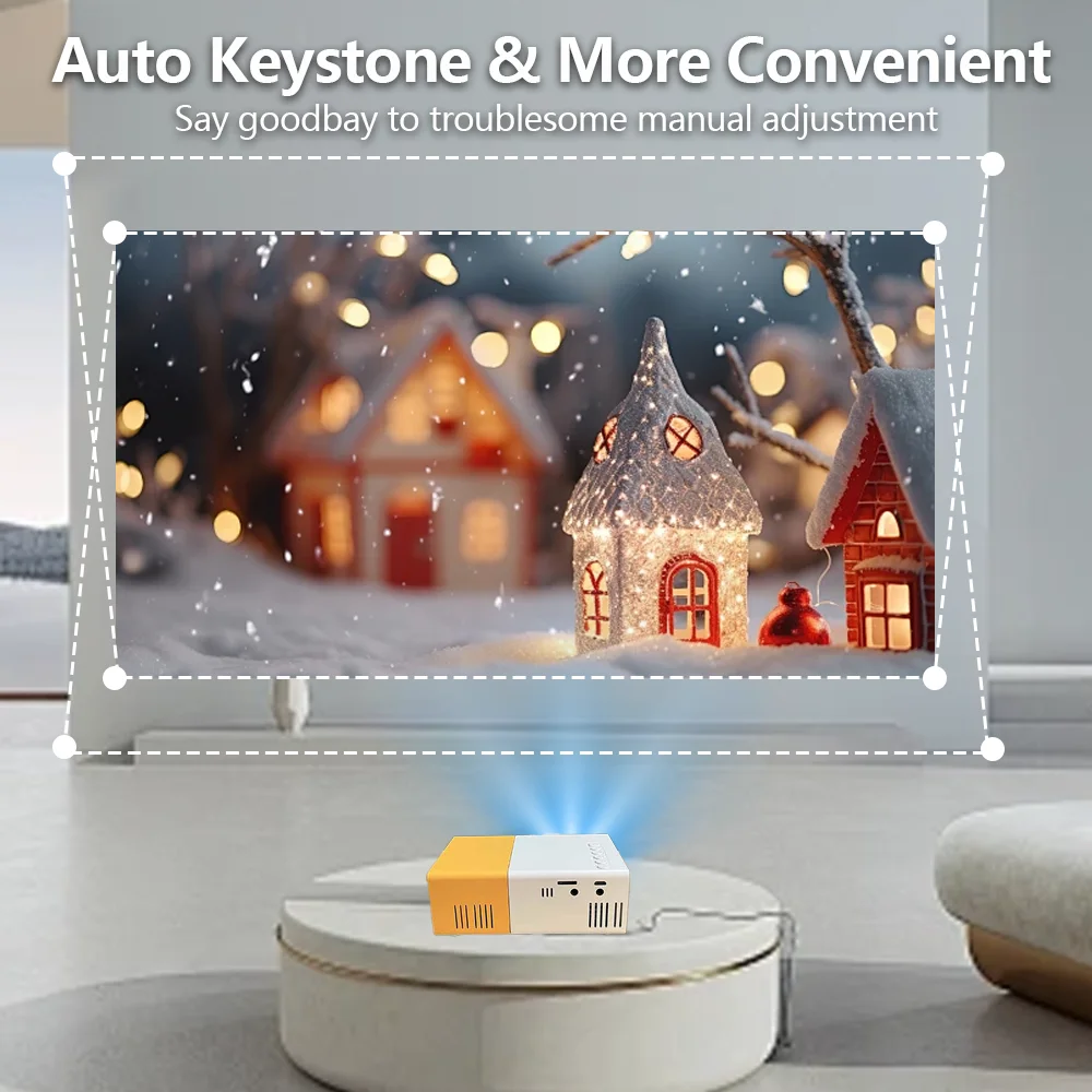 جهاز عرض LED صغير محمول ، Hdmi ، USB ، صوت ، مسرح منزلي ، مشغل وسائط ، Beamer ، هدية الهالي ، السفر في الهواء الطلق ، عيد الميلاد ، HD #3