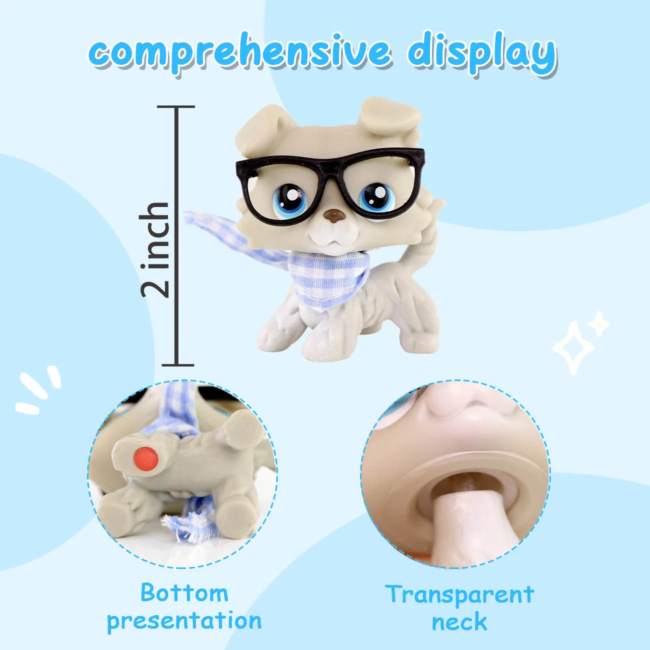 LPS ミニルプショップ ボブルヘッド おもちゃ 犬 動物 コリー # 363 アクセサリー付き ドッグハウスシューズ 男の子と女の子のための子供用ギフト