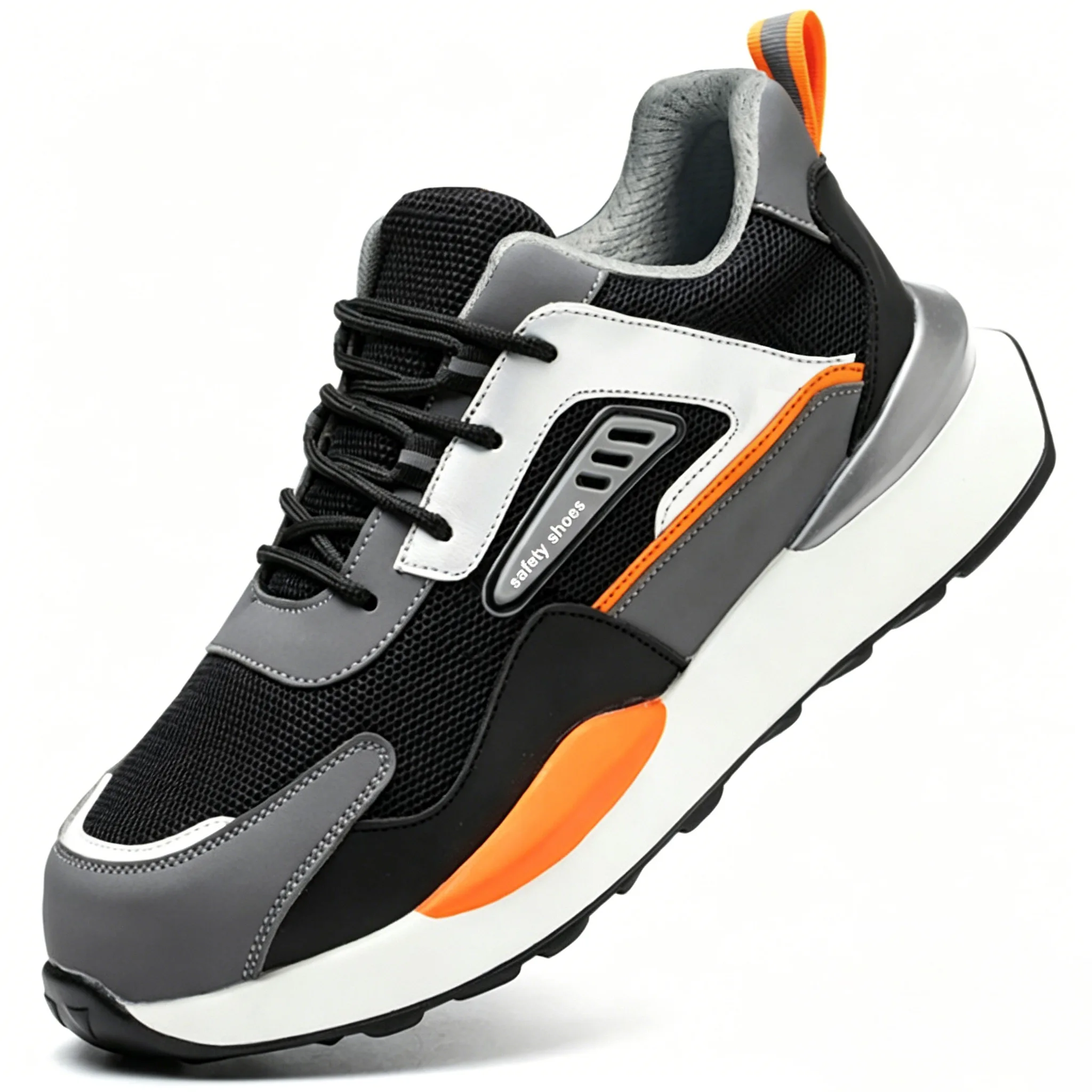 Anticrash-Antiperforations-Funktionsschuhe für Männer, Sicherheitsschuhe mit Stahlkappe, unzerstörbare Bergbaustiefel, Arbeitsschuhe, Sneakers – Detail 4