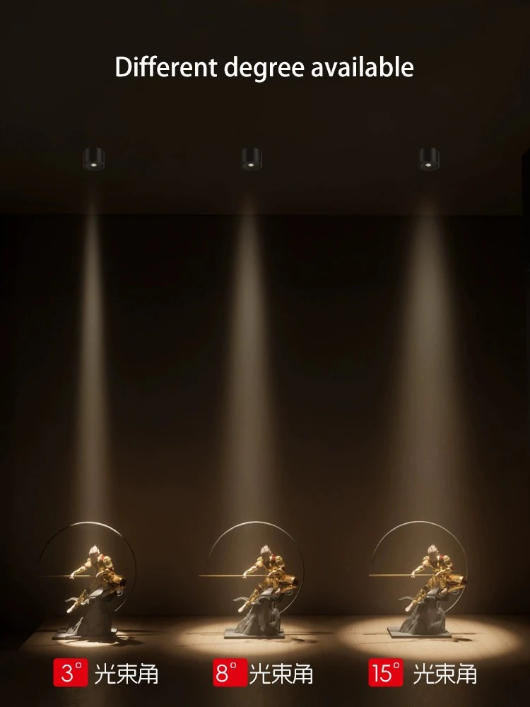 Led Mini Spotlight Surface Mounted Spot Light Small Beam Angle 3 8 15 Degree Atmosphere Light Adjustable Angle For Picture Art