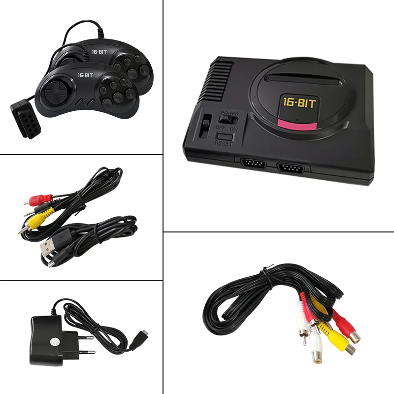 216 In 1 Hack 16 Bit Mega Drive Game Console Many Game Battery Save