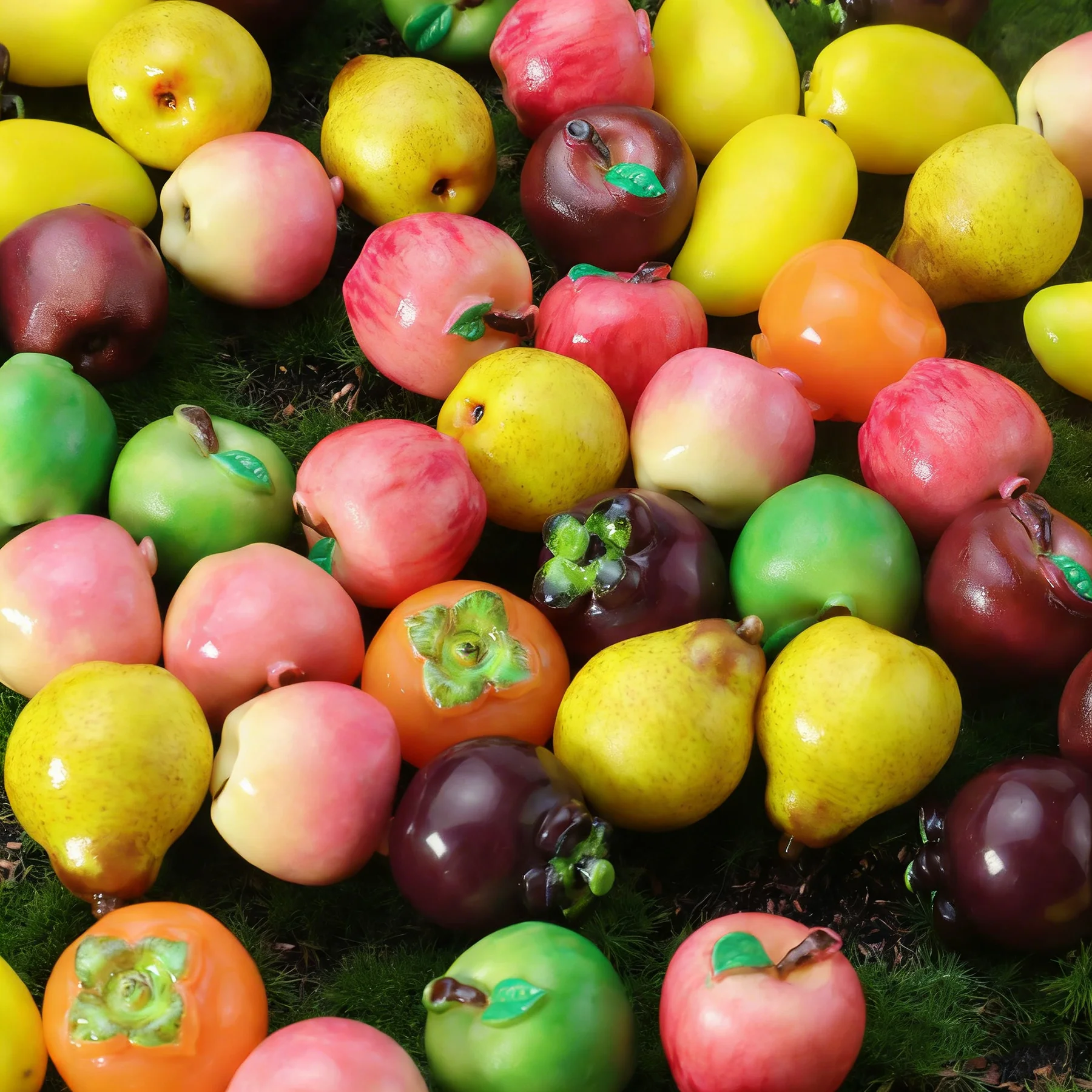 10/20/30/50pcs 1.5cm Mini Miniature Food Toy Fruit Simulation 3D Stereoscopic Fruit DIY Accessories Resin Props Fidgets Toys