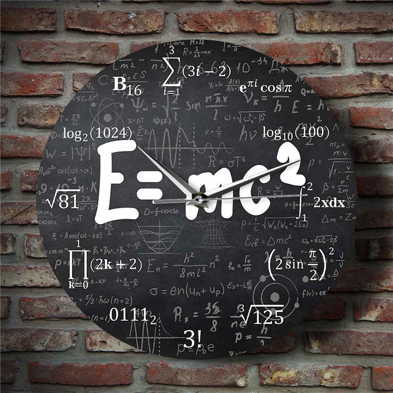 

ABYN-3X Theory Of Relativity Math Formula Wall Clock Scientist Physics Teacher Gift School Classroom Decor