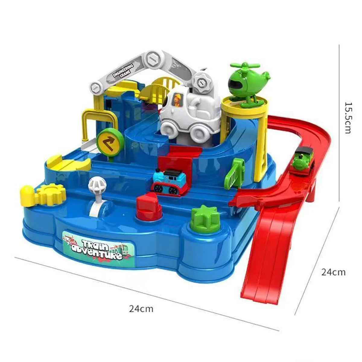 Rail Car Set, Car Rescue Adventure Toy Train Track Toy Montessori Mechanical Adventure Car Track Kids Gift Race Car Set For Kids