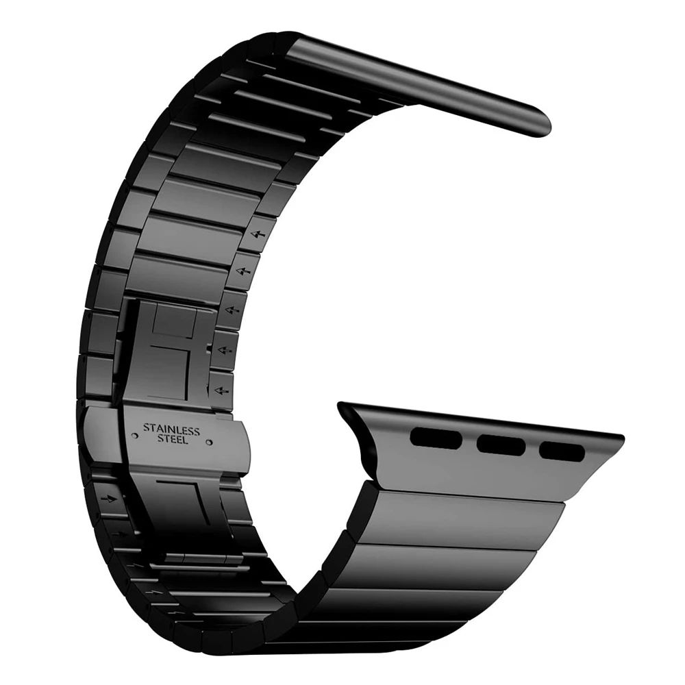 

For Apple Watch 5 4 44mm 40mm Band Upgraded Stainless Steel Link Bracelet iWatch 3 2 1 Strap For Apple Watchband 38mm 42mm Belt