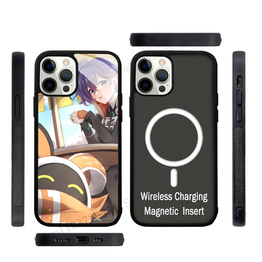 Game Anime Zenless Zone Zero Belle Phone Case Strong Magnetic For IPhone 15 14 13 Pro Max 11 12 Mini Alex Mirror For