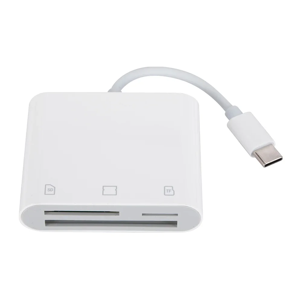 3 em 1 tipo c para cf/sd/tf adaptador de cartão sd leitor de cartão de memória cf sd tf leitor de cartão de câmera compacto para ipad iphone 15