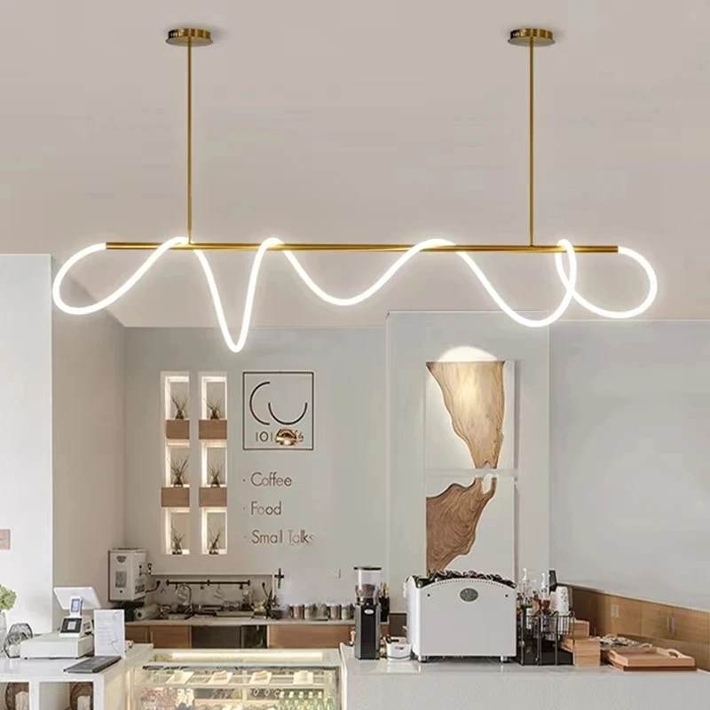 Nordic Silica LED Pendant Lights Gold Minimalist Decor Chandeliers Table Kitchen Dining Room Bar Hose Hanging Lamps