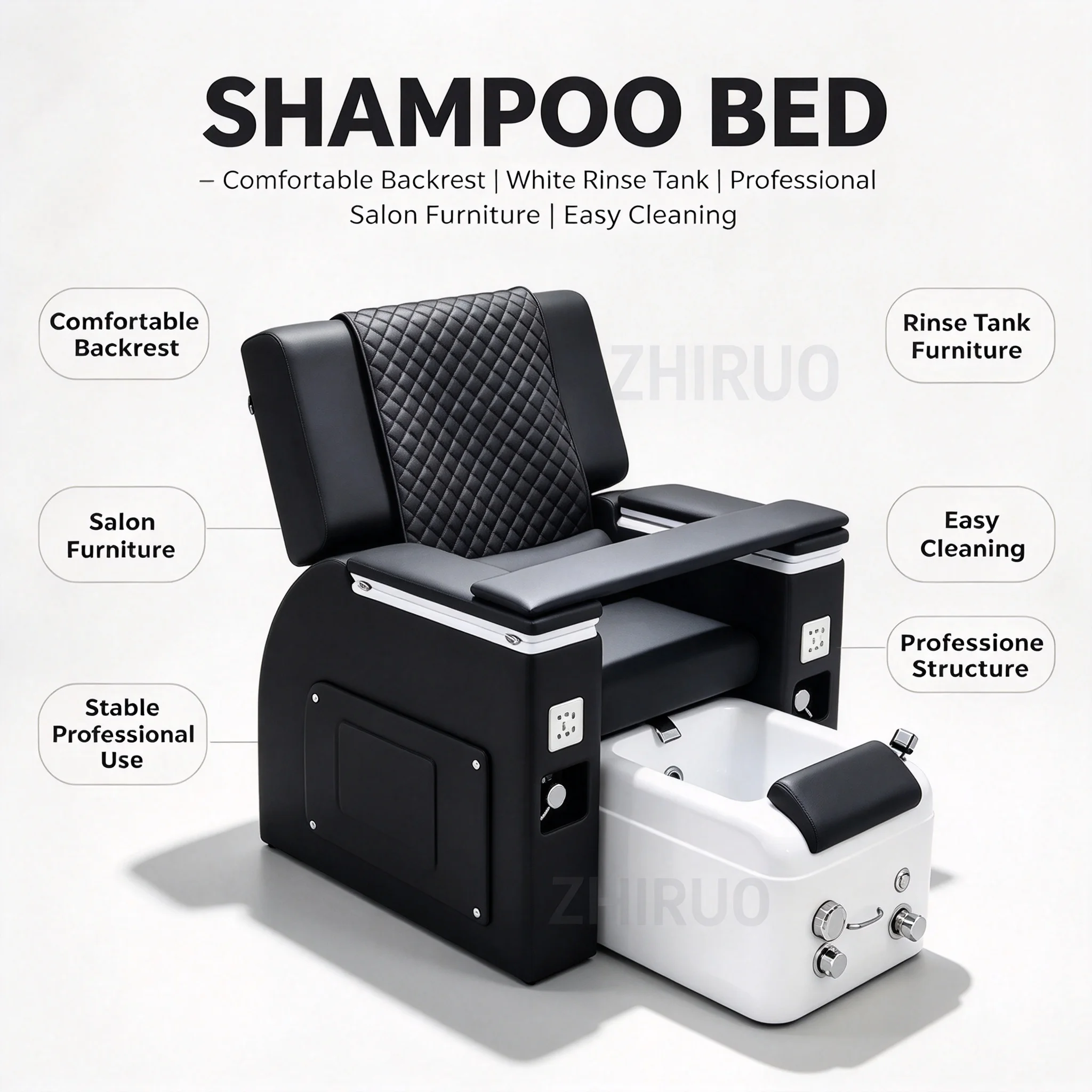 Nail Salon Spa Pedicure Chair Electric Kneading Massage Adjustable Back Pipeless Jet System Stainless Steel PU Salon Furniture