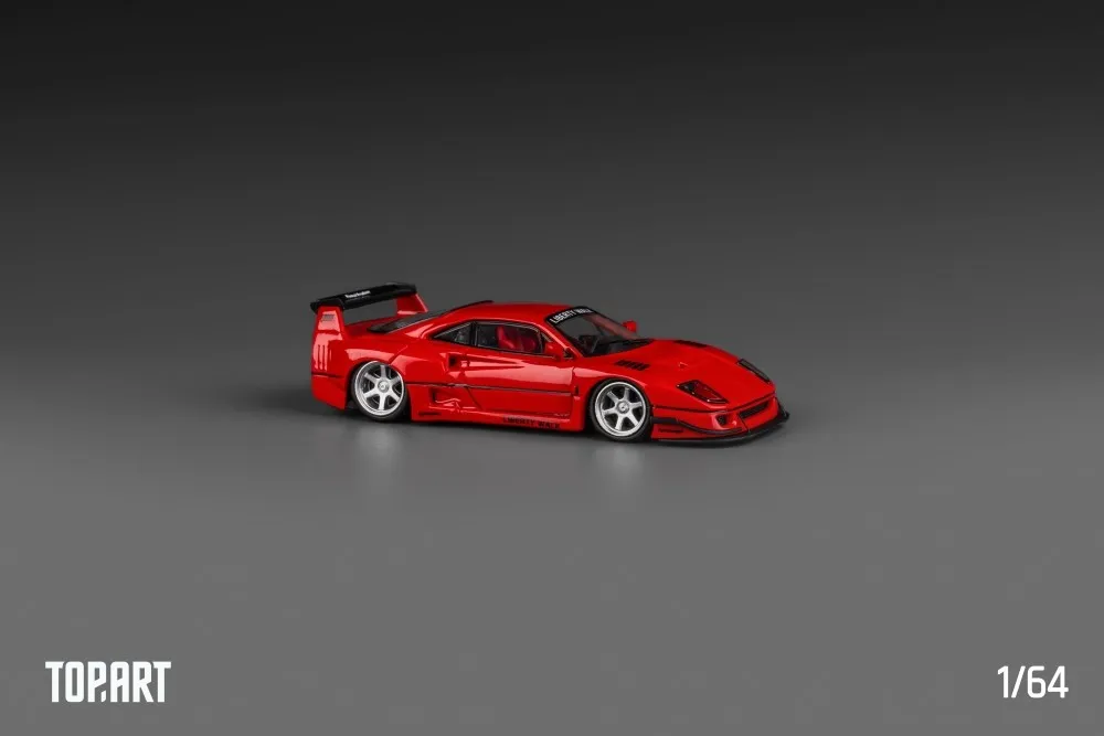 TOPART MODEL1:64 LIBERTY WALK LBWK F40 Rosso Corsa สีรถโมเดล Diecast