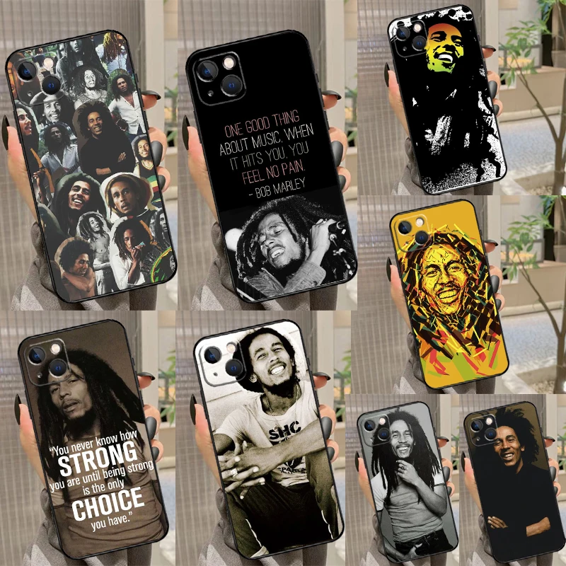 Bob Marley Quotes Rasta Reggae Case For iPhone 15 16 14 13 12 11 Pro Max Mini Plus X XR XS Max Cover Shell