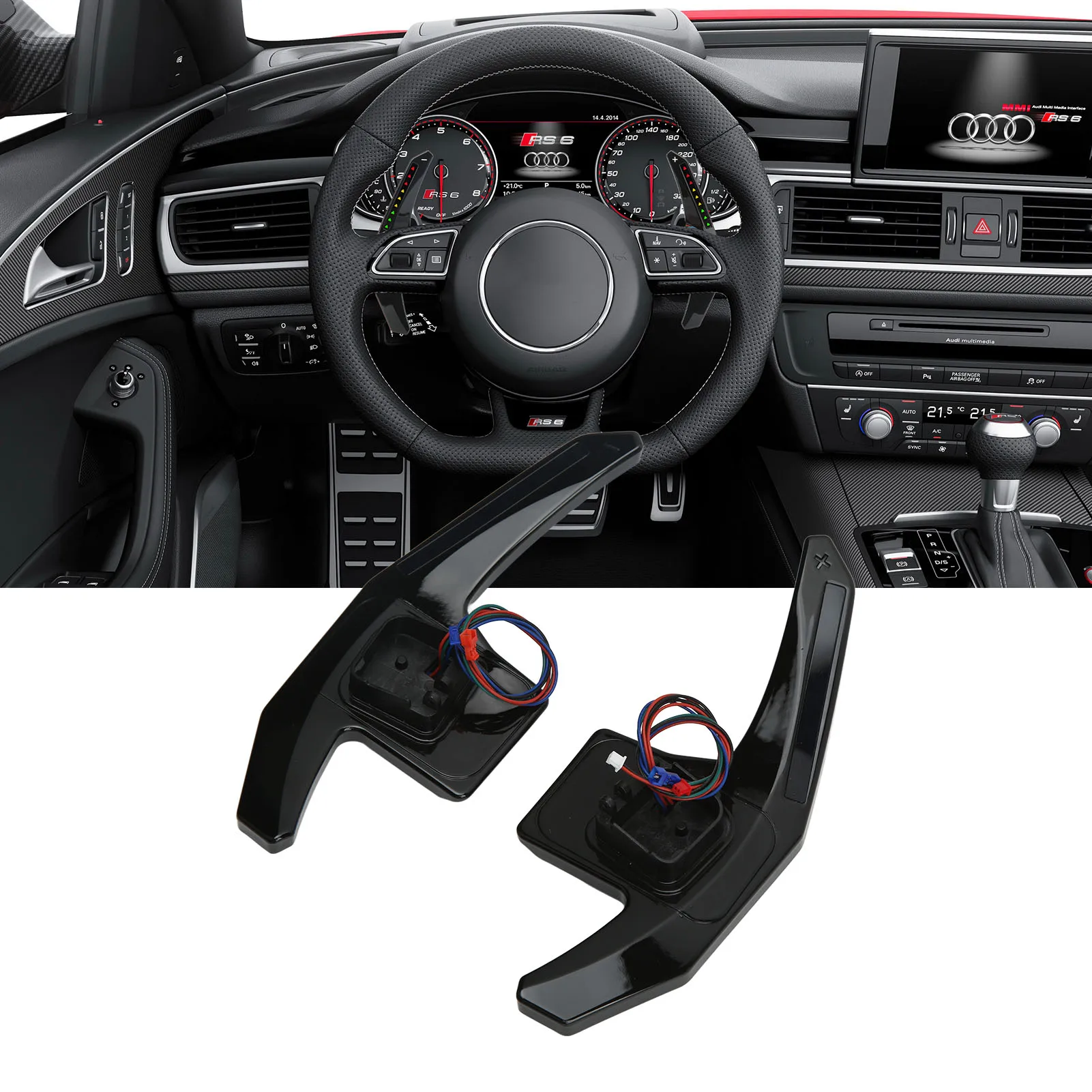 LEDパドルシフターエクステンションAPPコントローラー交換用 アウディA3 S3 RS3 A4 S4 RS4 B8.5 A5 S5 RS5 A6 S6 RS6 A7 S7 RS7対応