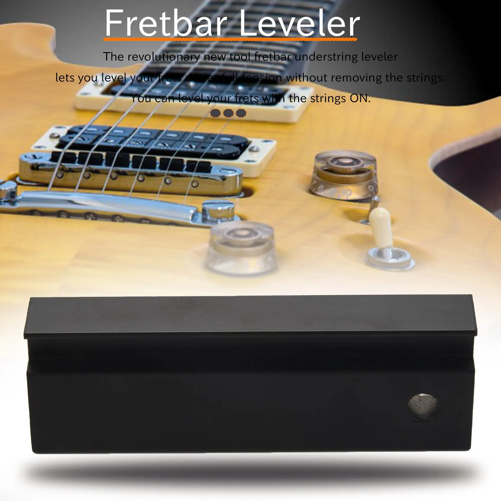 Fretbar Understring Leveler Fret Sanding Leveling Beam File Bar Gitarrenbauer-Werkzeug für Gitarren-Bass-Reparatur-Wartung (11,5 cm)