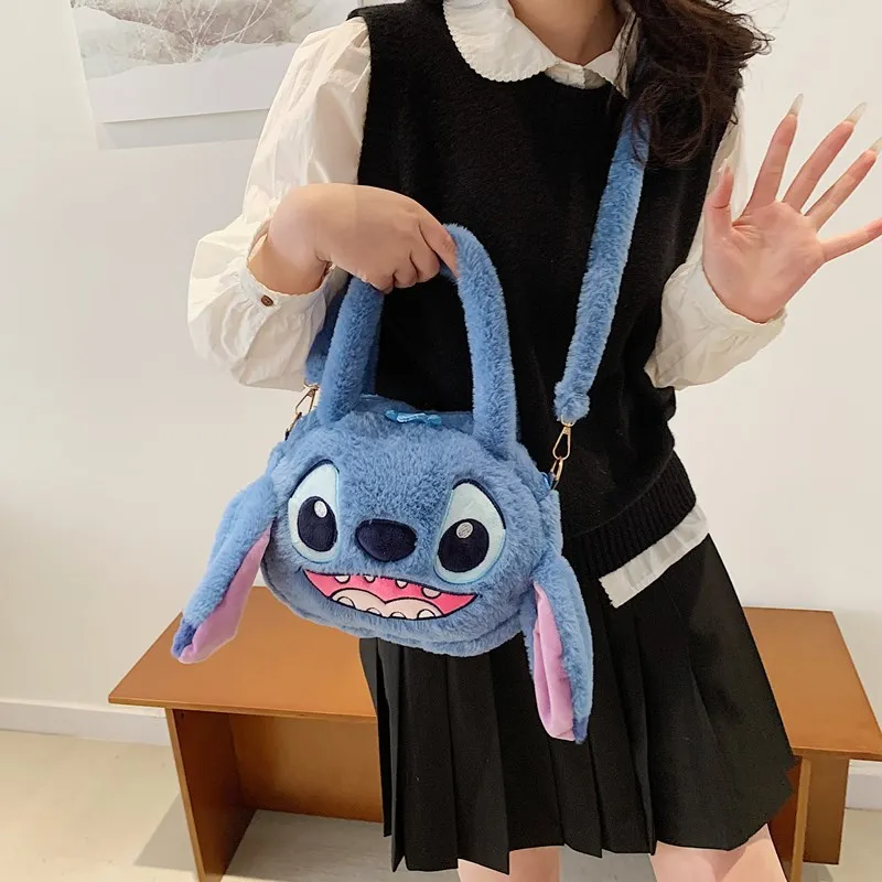 ديزني جديد ليلو وستيتش ألعاب من القطيفة Kawaii أفخم حقيبة ساعي فتاة حقيبة يد أنيمي محشوة لعب الأطفال الكرتون بلوشي لينة حقيبة #5