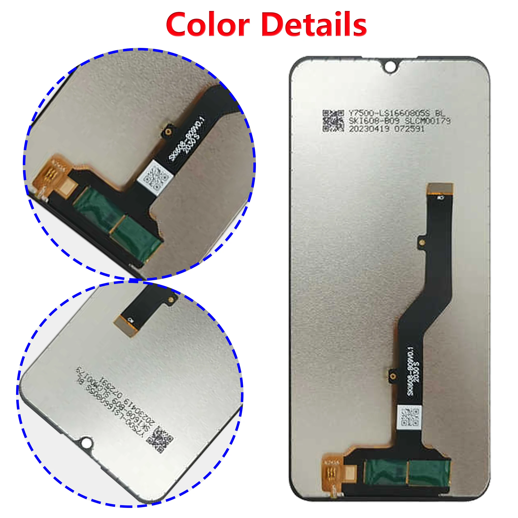 Original para ZTE Blade A5 2020 completo con marco piezas de reparación de pantalla táctil digitalizador montaje pantalla LCD de repuesto