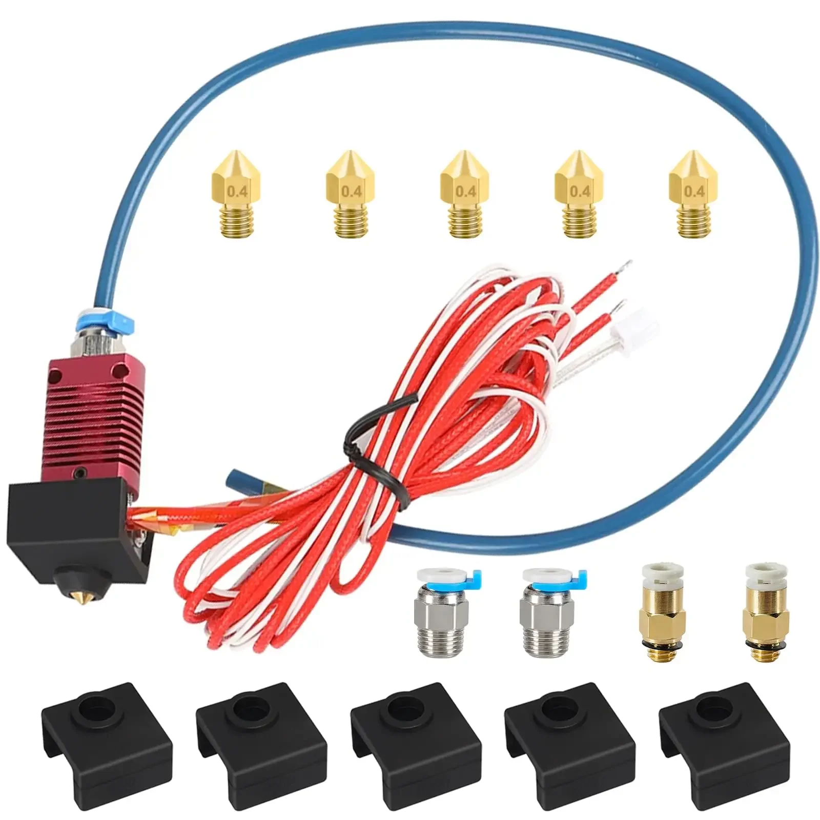 Creality Upgrade Ender 3 Hotend, geassembleerde extruder met PTFE-slang voor Creality Ender 3 Pro/Ender 3 V2 Hot End Kit