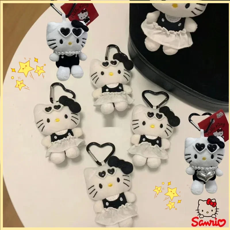 Sanrio Hellokitty Cat Pendant Doll Plush Schoolbag Doll Cute Bag Hanging Ornament Katy Keychain